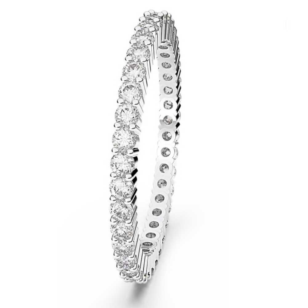 Swarovski Matrix Vittore ring Round cut, Silver-tone finish! Size: 55 / US 6.75